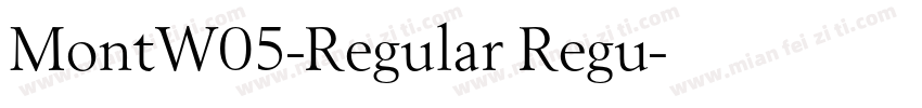 MontW05-Regular Regu字体转换